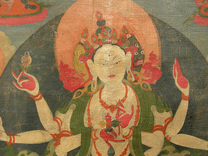 Thangka: Ushnishavijaya (goddess of longevity)